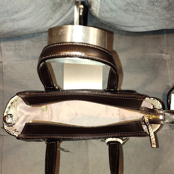 NWT KATE SPADE CAMERON STREET MULTICOLOR SNAKE EMBOSSED LEATHER CROSSBODY TOTE - Picture 3 of 15